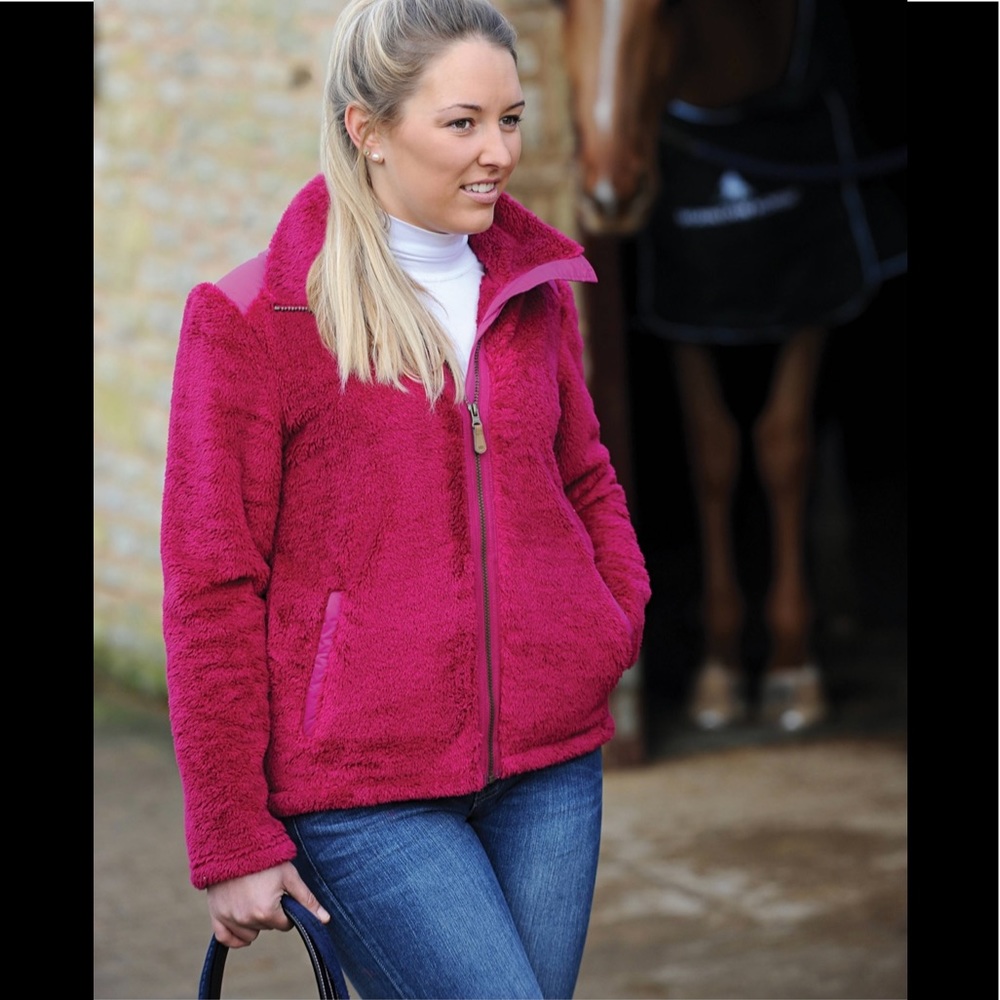 Mountain Horse Morris Cozy Fleece Front Zip Equestrian Riding Jacket